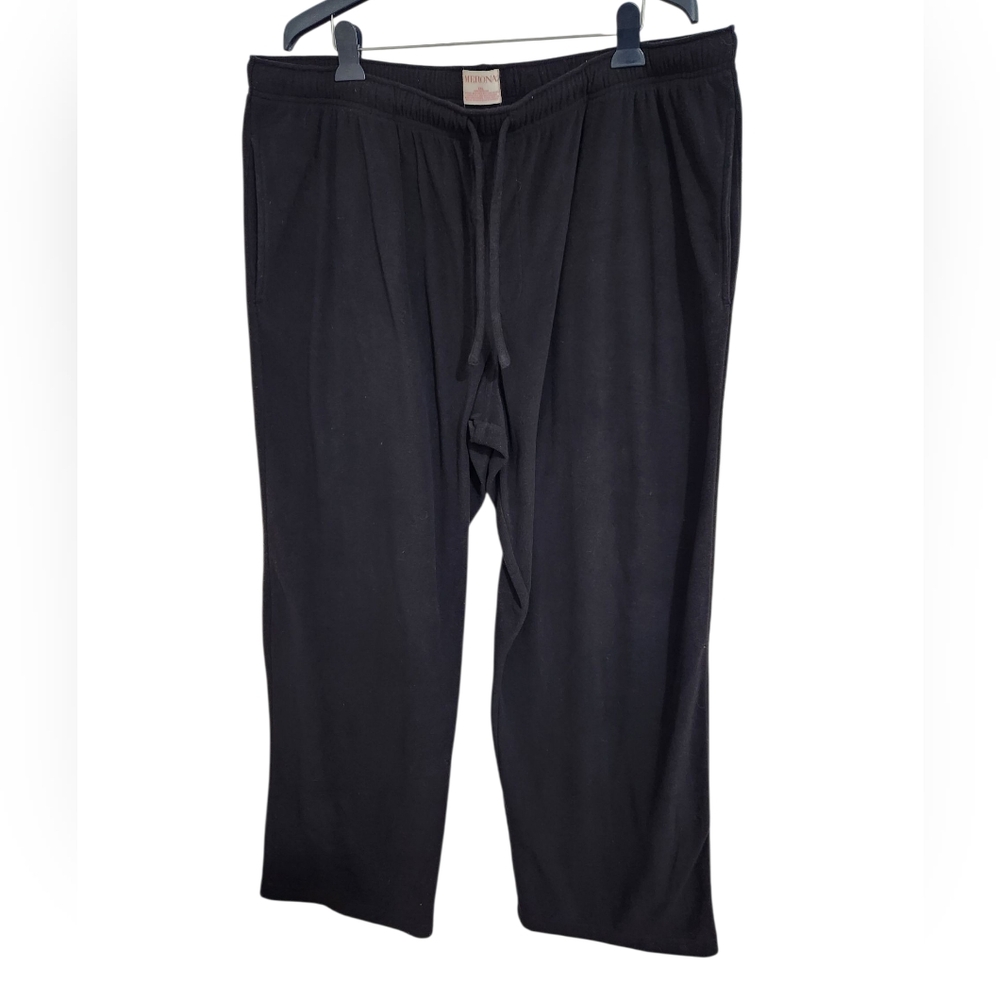 Merona Black Fleece Sweatpants Men's XXL Drawstring